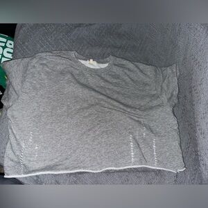 Gilded Intent Heather Gray Knit Top